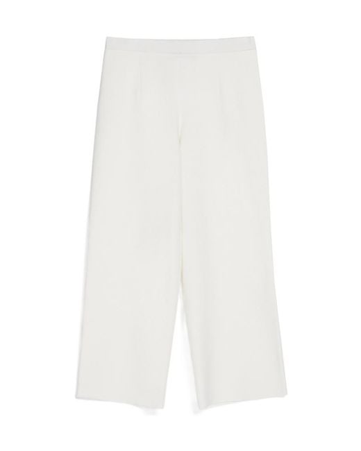 Max Mara White Loose Straight Casual Pants