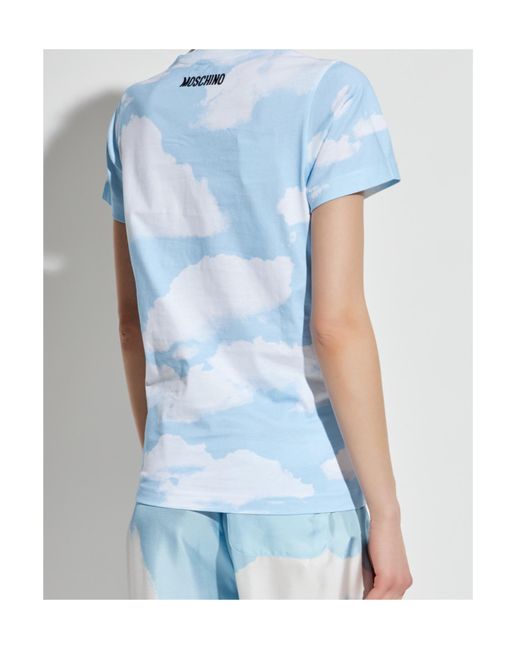 Moschino Blue T-Shirt With Logo