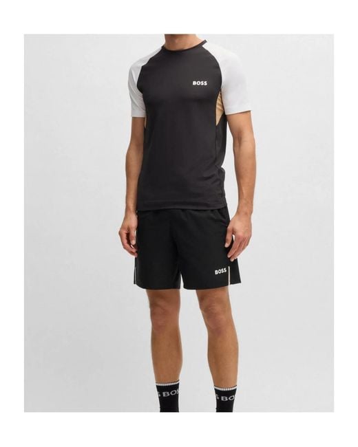 Boss Black Elastic-Waistband Shorts for men