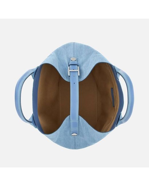 Hogan Blue Large Script Tote Bag