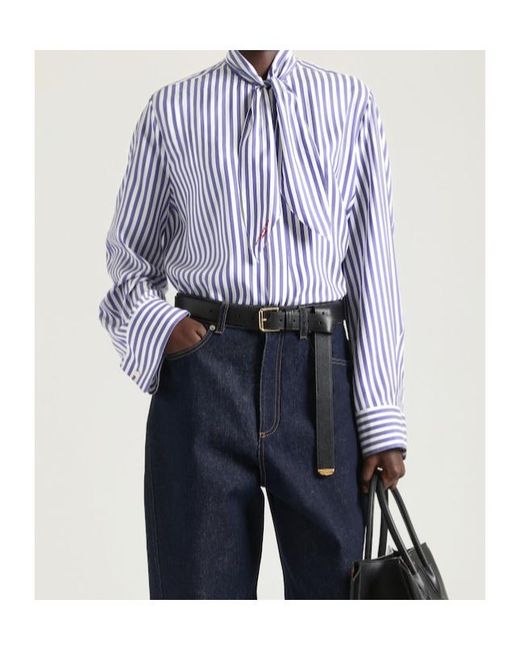 Givenchy Purple Cocoon Striped Shirt