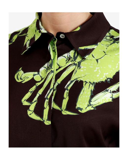 MSGM Green Long-Sleeved Shirt