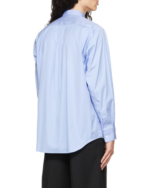 Comme des Garçons Blue Long-Sleeved Shirt for men