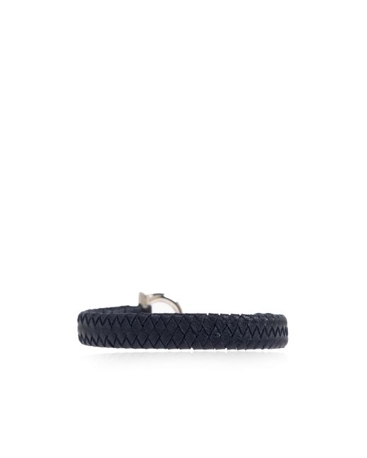 Ferragamo White Ferragamo Gancini Braided Bracelet for men