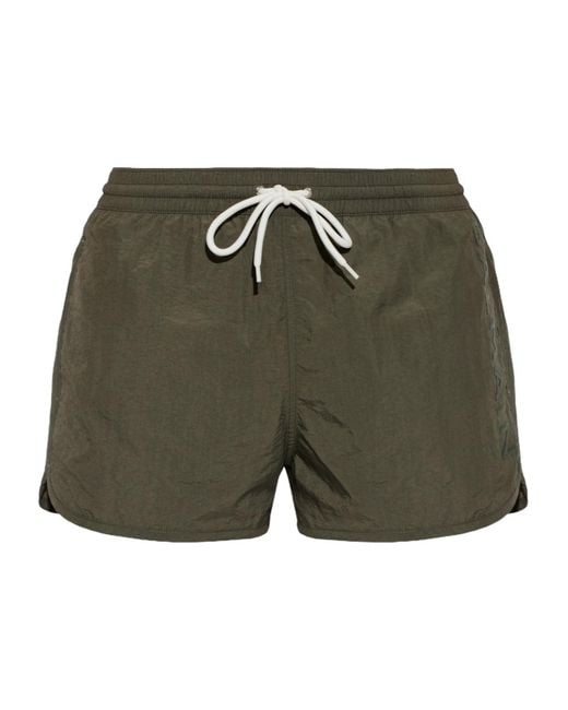 Balmain Green Drawstring Swim Trunks for men
