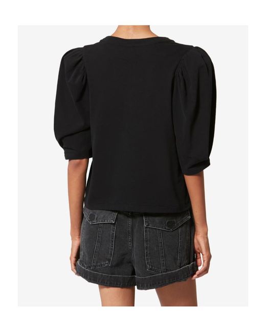 Isabel Marant Black Isabel Marant Puffed Sleeve T-Shirt