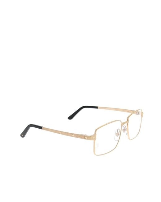 Cartier Natural Square Frame Glasses for men