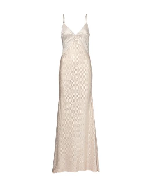 Roland Mouret Natural Embellished Satin Gown