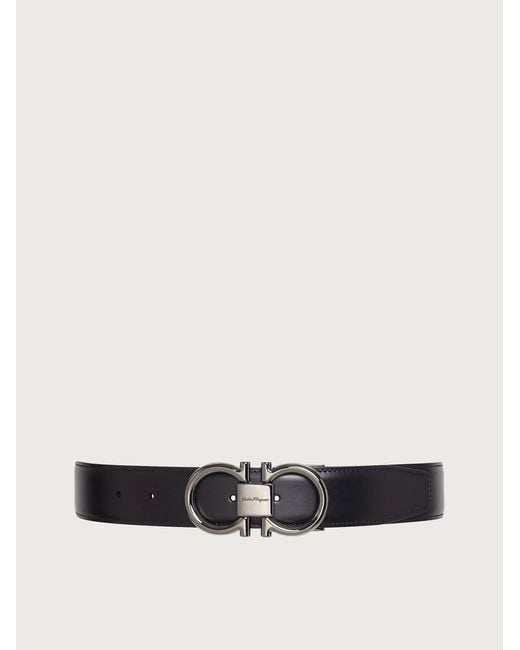 Ferragamo White Ferragamo Reversible Belt for men