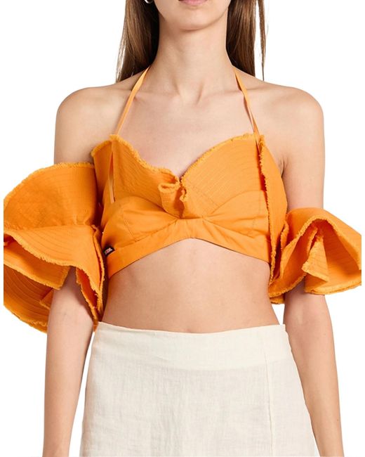 Jacquemus Orange Cropped Top