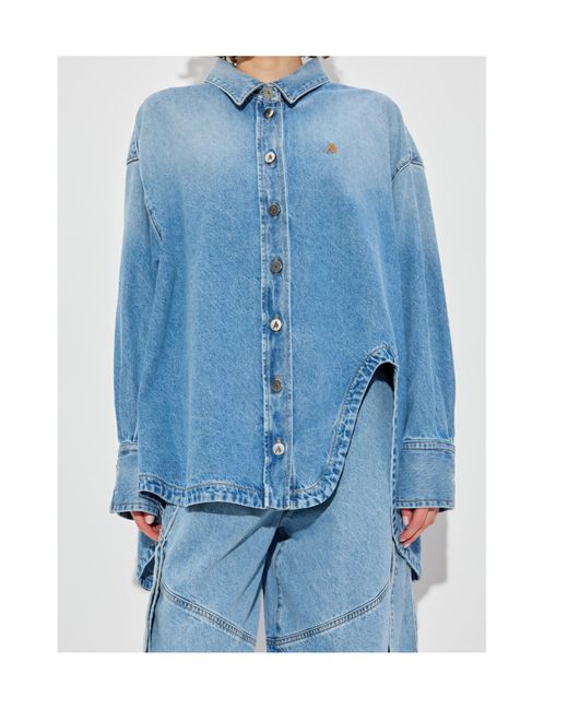 The Attico Blue The Button-Up Denim Shirt