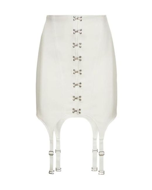 Dion Lee White Bodycon Mini Skirt