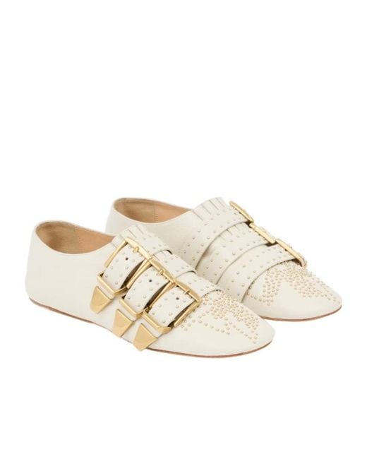 Chloé White Chloé Susanna Flat Shoes