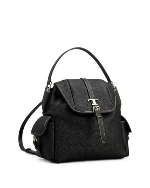Tod's Black T Timeless Buckle-Fastening Backpack