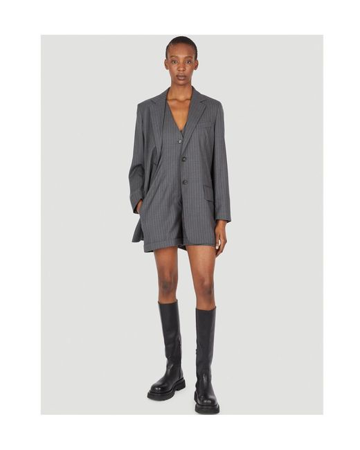 Max Mara Blue Striped Suit Jacket