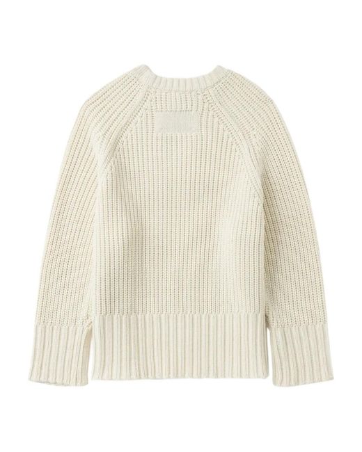 Low Classic White Ribbed Sweater