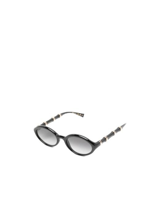 Gucci White Oval Frame Sunglasses