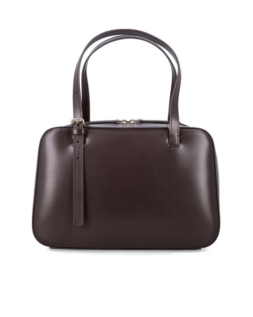 A.P.C. Black Virginie Leather Box Bag