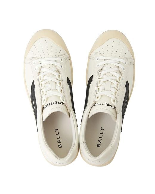 Bally White Round-Toe Sneakers for men