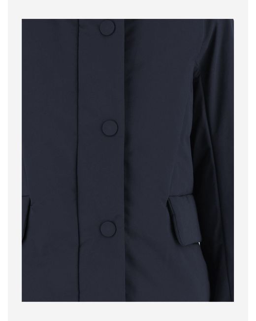 Aspesi Blue High-Necked Jacket