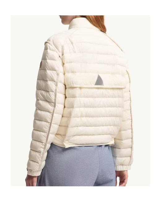 Moncler White Grenoble Madulains Logo Patch Quilted Jacket