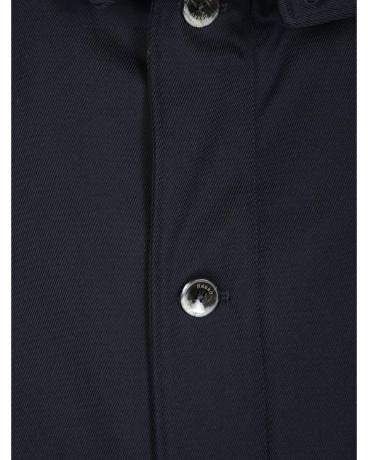 Herno Blue Three-Quarter Coats for men