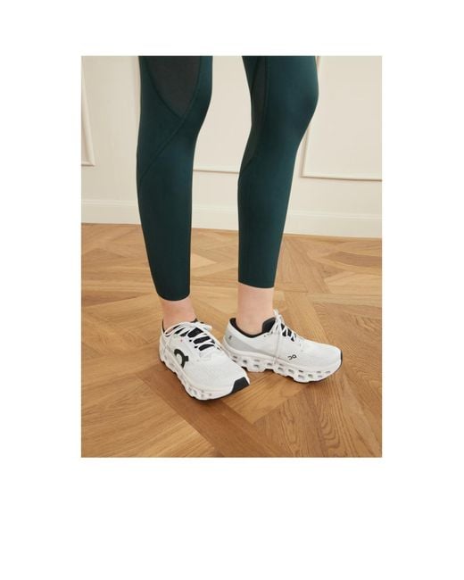 On Shoes White Rubber Trimmed Mesh Sneakers