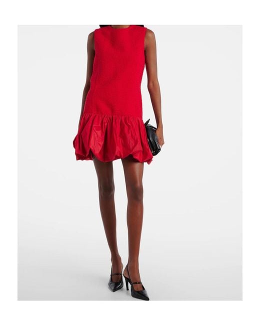 Patou Red Tweed Mini Dress