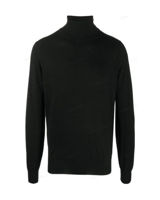 Brunello Cucinelli Black Turtleneck Jumper for men