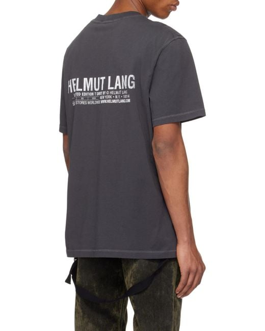 Helmut Lang Black T-Shirt With Print for men