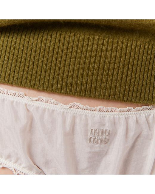 Miu Miu White Muslin Panty