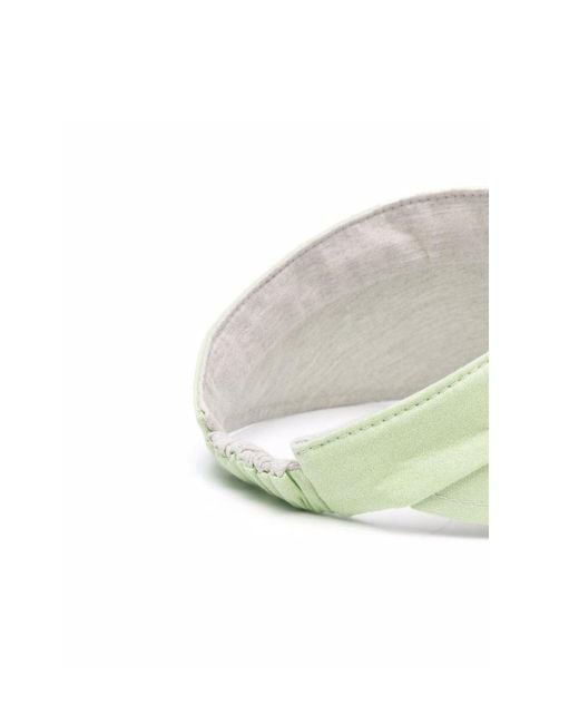 Maison Michel Green Curve-Peak Sun Hat