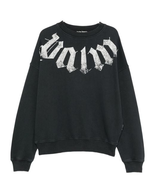 Palm Angels Black Long-Sleeve Sweatshirt for men