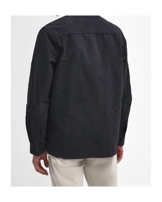 Barbour Blue Button-Down Shirt Jacket for men