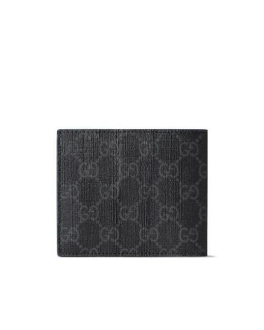 Gucci Black Monogrammed Bifold Wallet for men