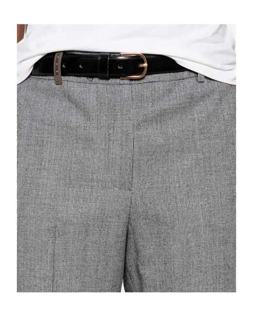 Peserico Gray Concealed-Closure Trousers
