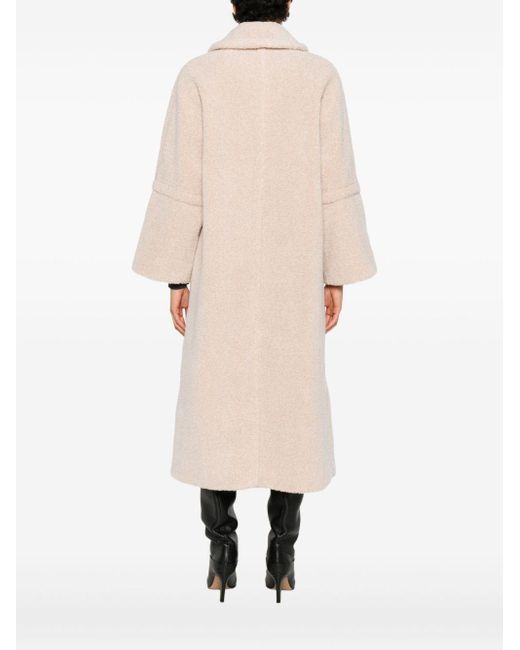 Herno Natural Double-Breasted Long Coat
