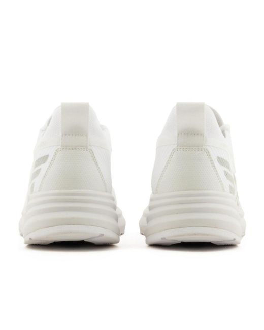 EA7 White Laced Sneakers for men