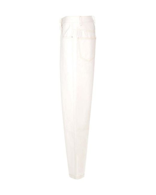Isabel Marant White Logo-Patch Jeans for men