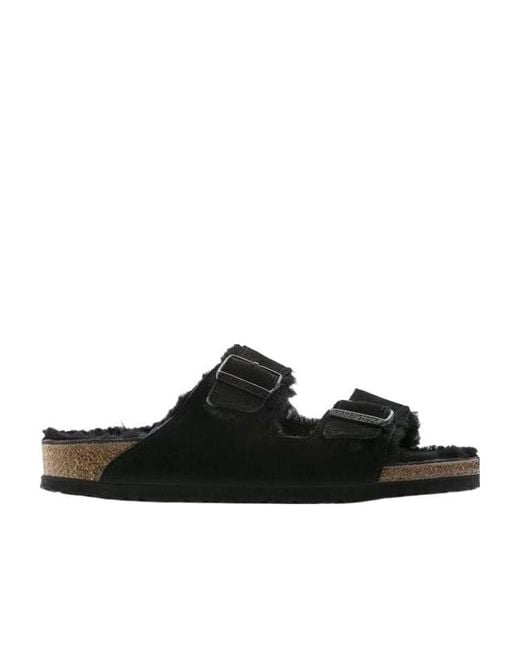 Birkenstock Black Suede Flip-Flops for men