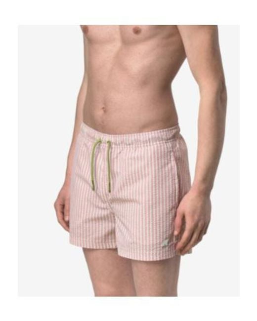 K-Way Pink Hazel Multistripes Beach for men