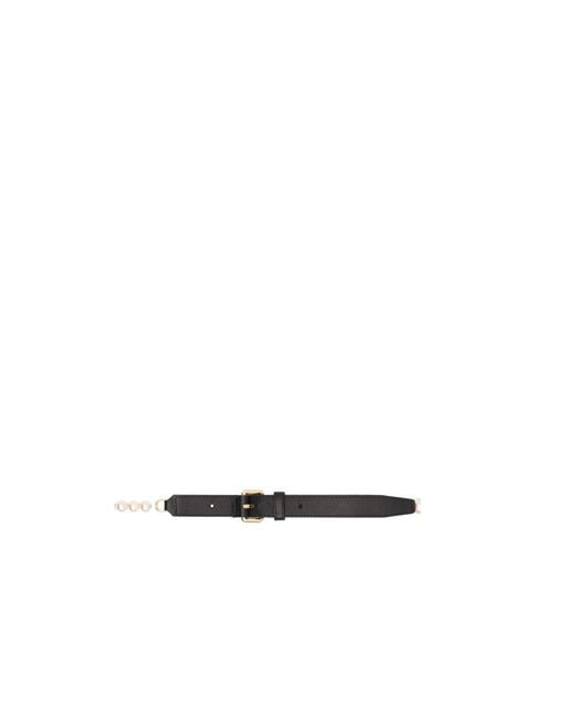 Moschino White Embellished Belt