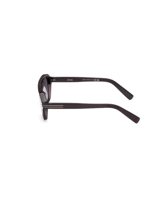 Zegna Multicolor Oval Frame Sunglasses for men