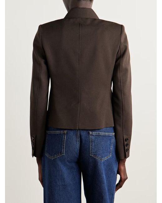 Nili Lotan Brown Jamison Wool-Twill Jacket