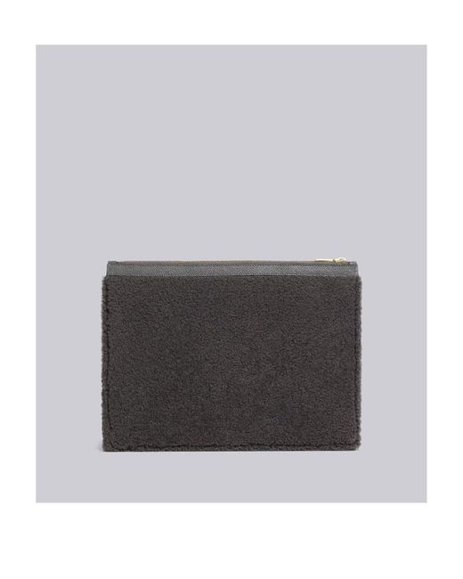 Thom Browne Black 4-Bar Stripe Document Holder for men