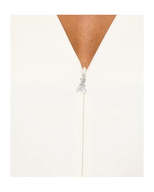 Patrizia Pepe White V-Neck Short-Sleeve Dress