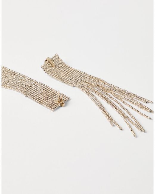 Brunello Cucinelli White Frayed Earrings