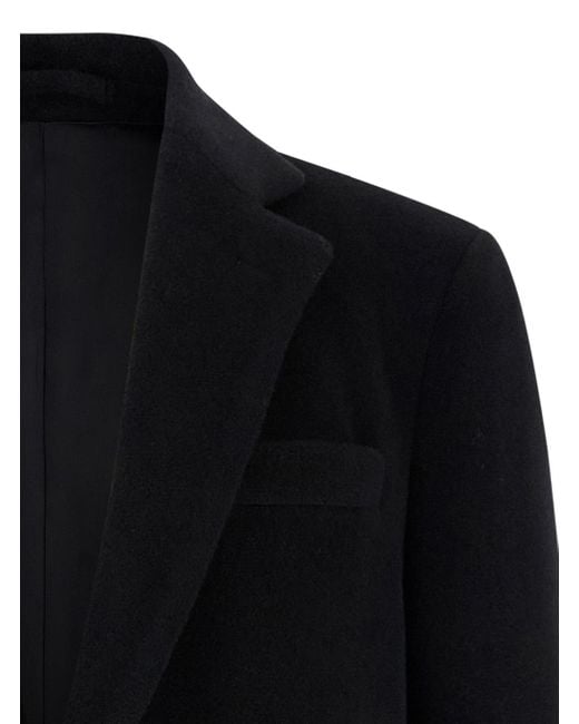 Lardini Black Virgin Wool Coat for men