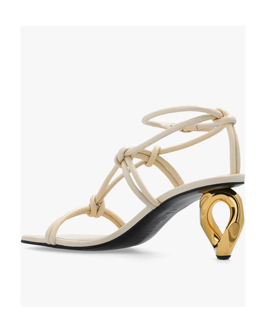 J.W. Anderson White Logo High-Heeled Sandals