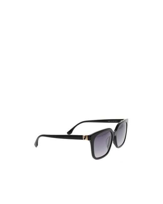 Fendi White Eyewear Butterfly Frame Sunglasses